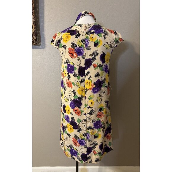 Kate Spade Elyse Dress S Small Short Sleeve Silk Belted Floral Career Church - Picture 7 of 14